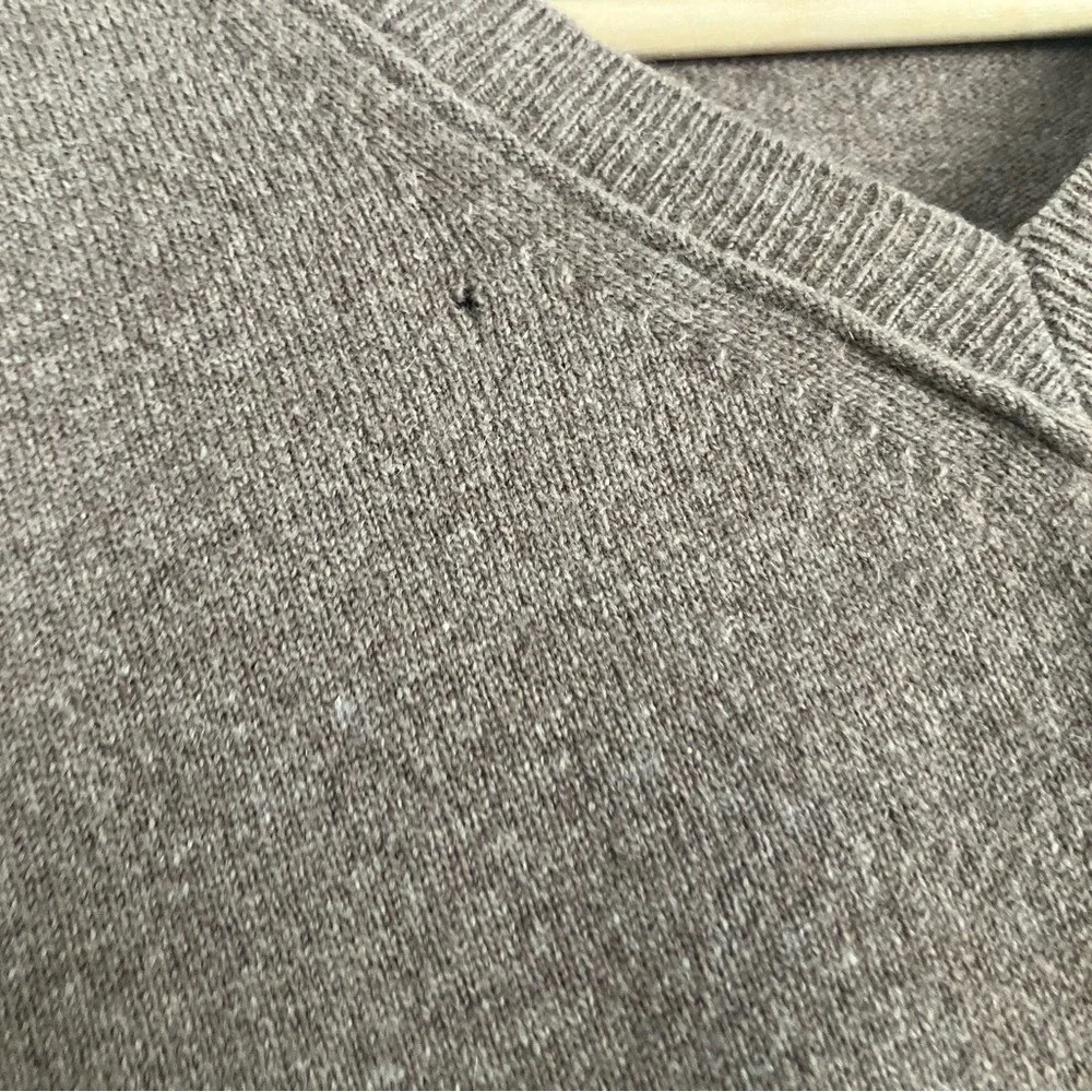 Vintage Banana Republic Lambswool Cashmere V Neck‎ Long Sleeved Sweater Brown XL